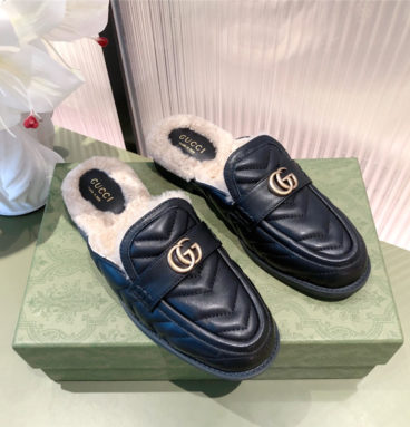 gucci gg wool slippers