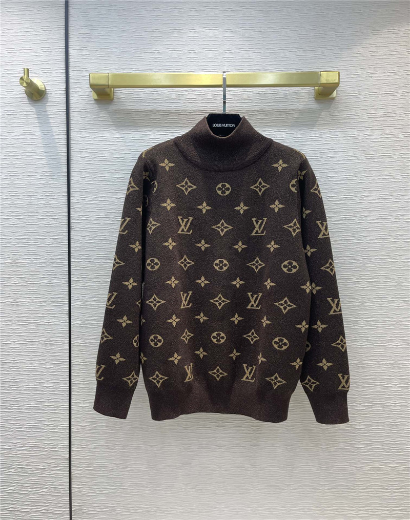 LOUIS VUITTON 1AATOL Monogram LV Fair Isle Seamless Turtleneck Sweater  RM231M