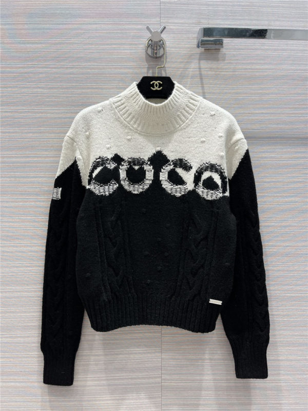 chanel turtleneck cashmere knitted sweater
