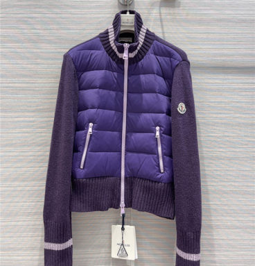 moncler wool knit jacket down jacket