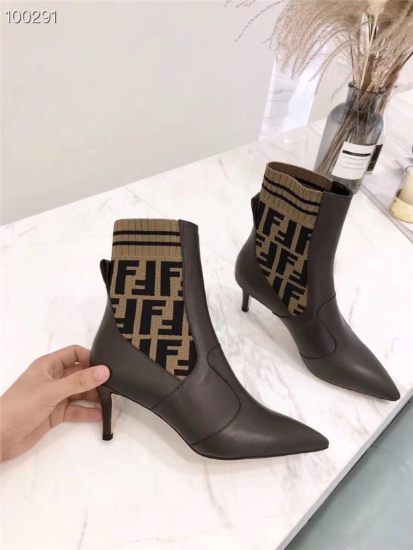fendi high heel ankle boots