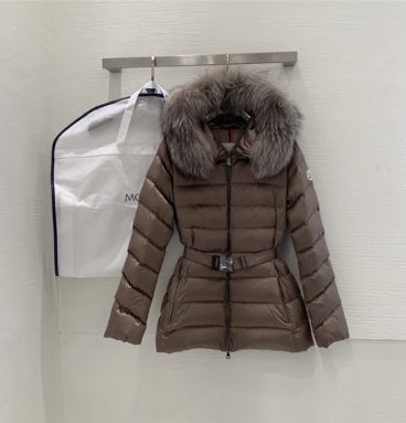 moncler fur collar hooded down jacket