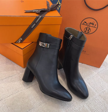 hermes kelly high heel ankle boots