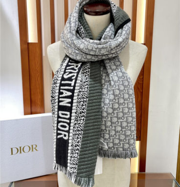 dior oblique print scarfs