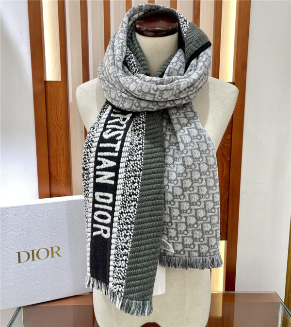dior oblique print scarfs