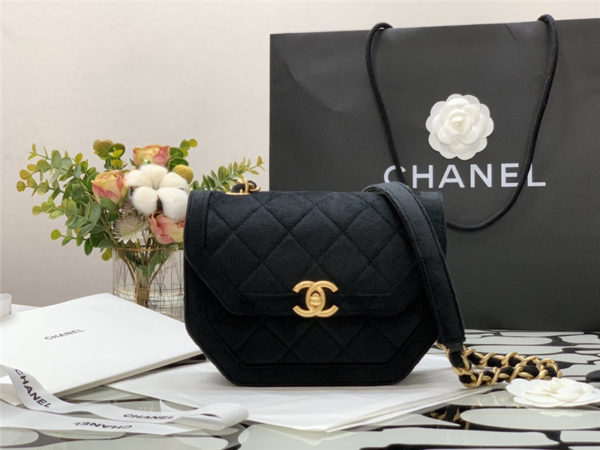 Chanel velvet saddle bag
