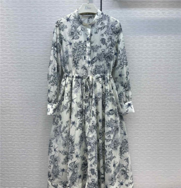 dior flower print pattern dress
