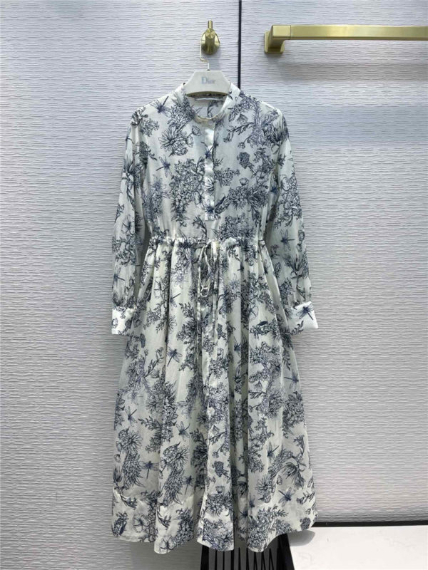 dior flower print pattern dress