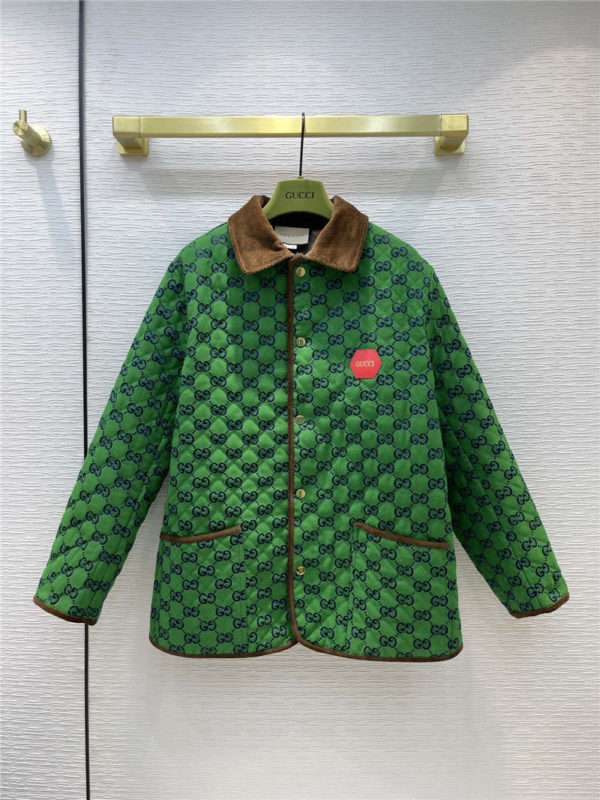 gucci gg logo letter embroidery coat