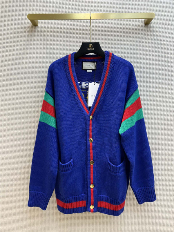 gucci letters knitted cardigan