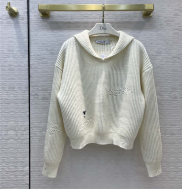 dior shawl knitted sweater
