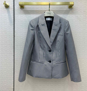 dior classic houndstooth suit jacket