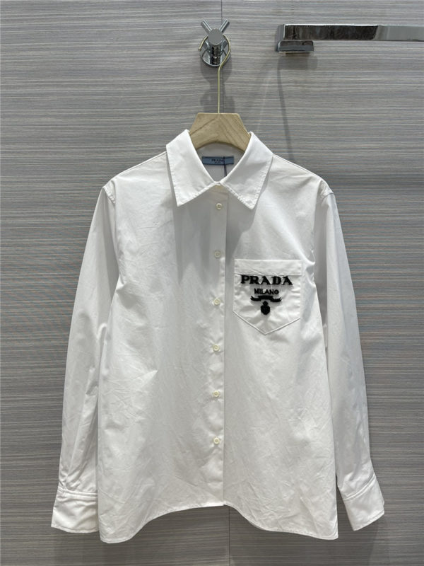 prada classic white shirt