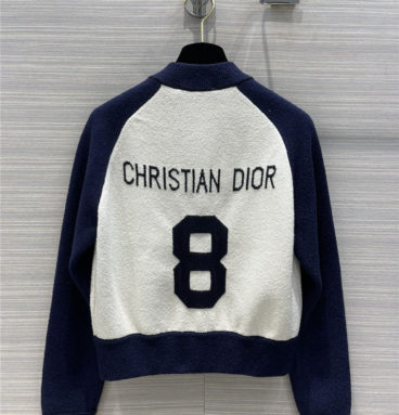 dior baseball jacket knitted jacket