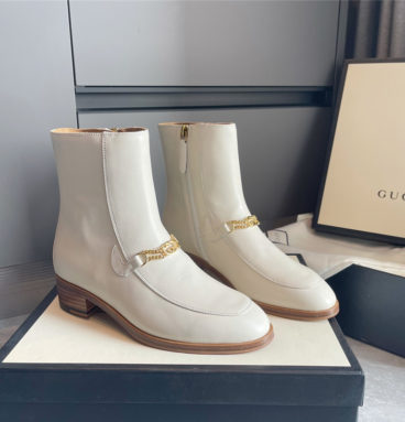 gucci gg chain ankle boots