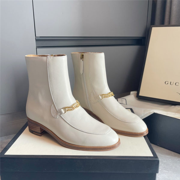 gucci gg chain ankle boots
