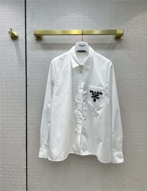 prada classic white shirt