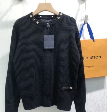 louis vuitton lv round neck knitted sweater