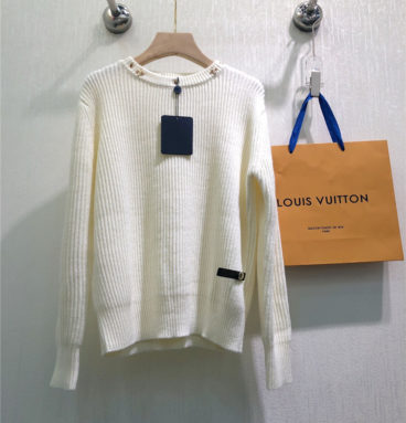 louis vuitton lv round neck knitted sweater