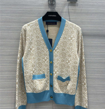 louis vuitton lv since 1854 knitted cardigan