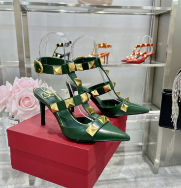 valentino rockstud alcove heels sandals