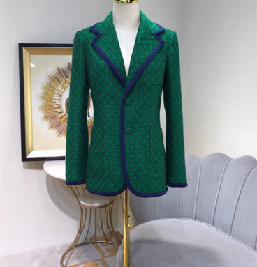 gucci green gg suit jacket