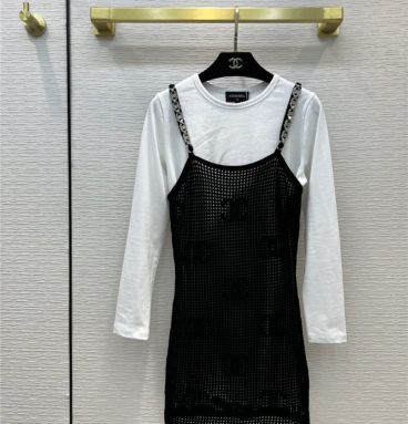 chanel two-piece suspender dress