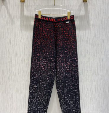 chanel coco neige knitted pants