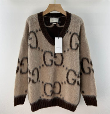 gucci mohair v-neck sweater