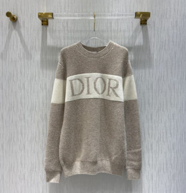 dior letter jacquard sweater