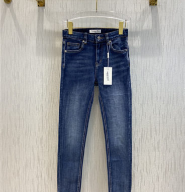 dior logo embroidered skinny jeans