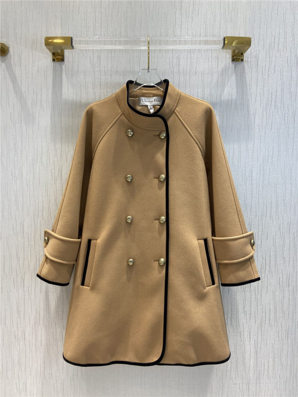 dior double-breasted khaki coat