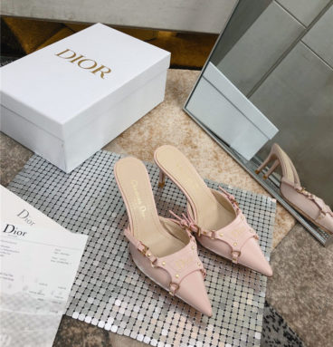 dior pointed toe mules slippers