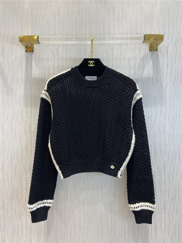 chanel classic quilted knitted sweater