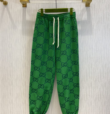 gucci gg high waist belted track pants