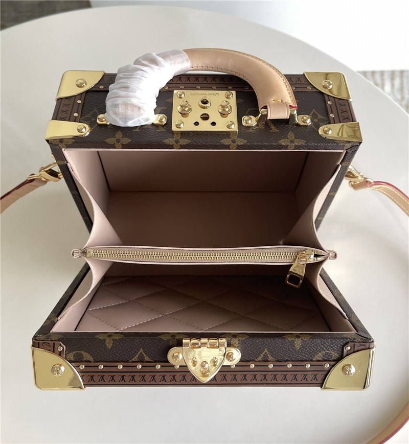 👜หลุยส์วิตตอง Louis Vuitton Valisette Tresor กระเป๋าถือสุภาพสตรี