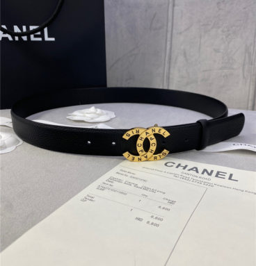 chanel logo classic belt