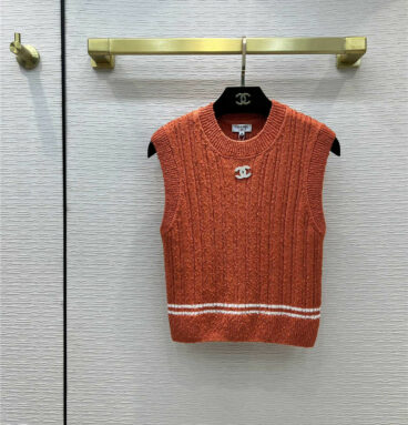 chanel knitted tank top