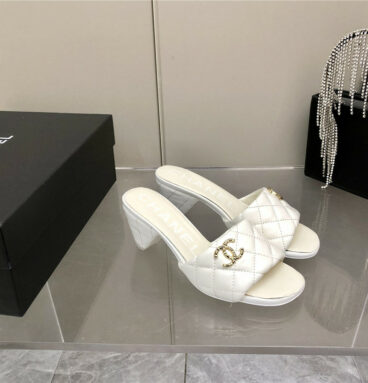 chanel classic C buckle slippers