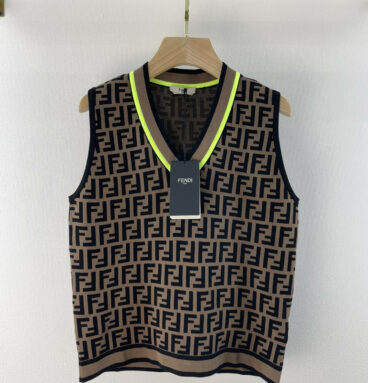 fendi V-neck knitted vest
