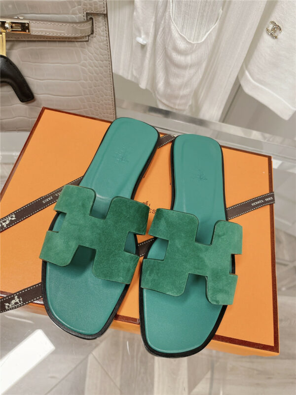 hermes flat sandals slippers