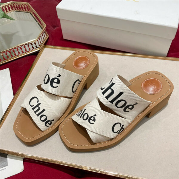 chloe chunky heel slippers