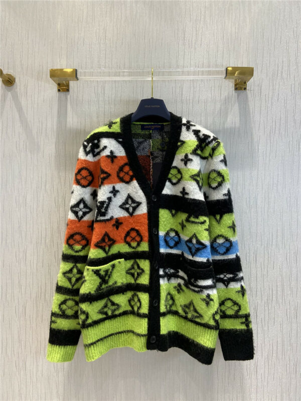 louis vuitton lv gradient knitted cardigan