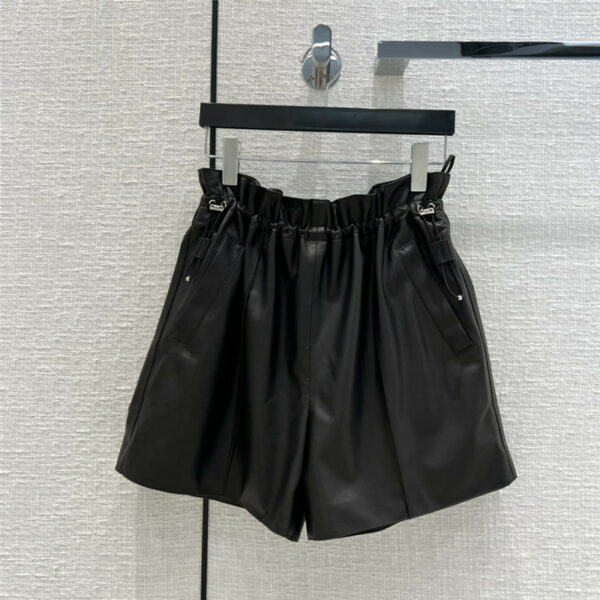 hermes leather shorts womens