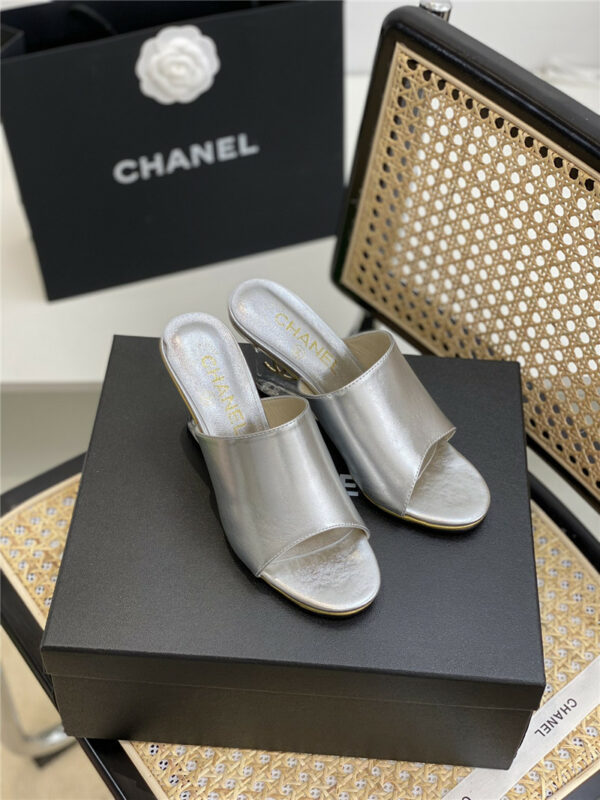 chanel crystal heel sandals