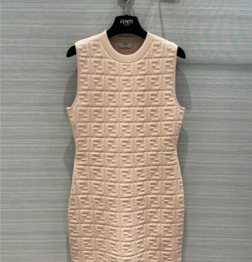 fendi FF slim fit knit dress