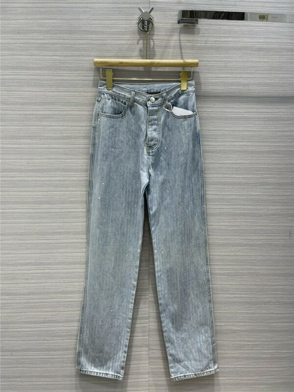 alexander wang rhinestone straight jeans