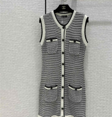 chanel knitted vest dress