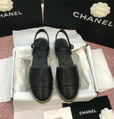 chanel classic logo sandals