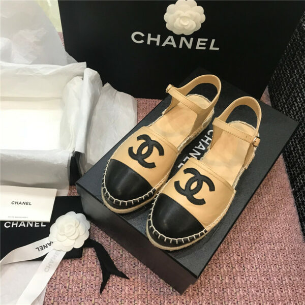 chanel classic logo sandals